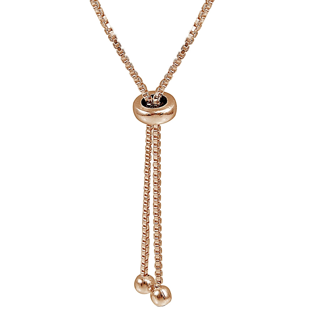 Rose Gold Tone over Sterling Sterling Silver Cubic Zirconia Mom Adjustable Bracelet-2