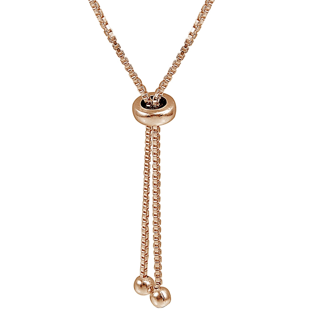 Rose Gold Flashed Silver Blue Cubic Zirconia Dangling Evil Eye Bar Adjustable Bracelet-2