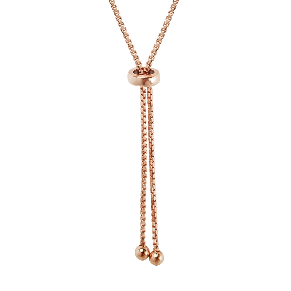 Rose Gold Flashed Sterling Silver 6x4mm Oval Adjustable Bracelet Made with Swarovski Zirconia-2