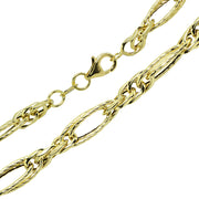 14k Gold Italian Lightweight Chain Oval Double Link Bracelet