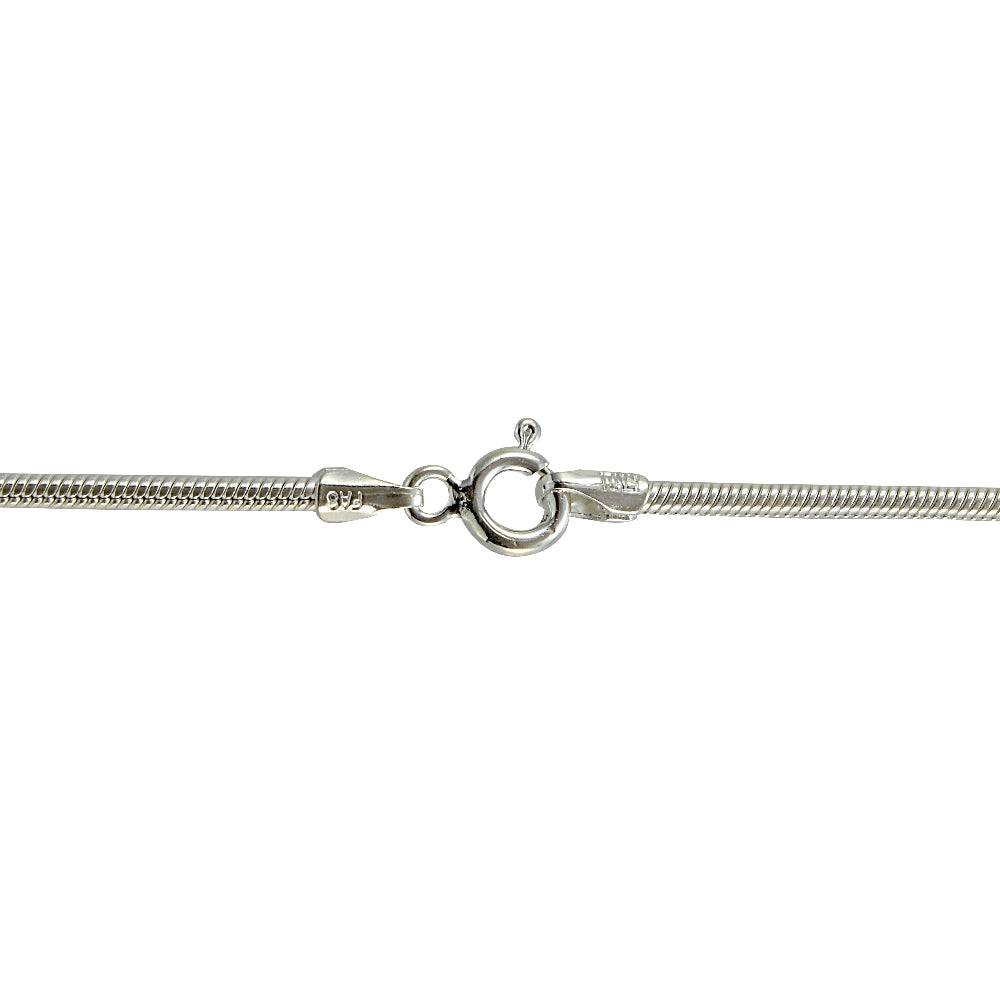Sterling Silver Italian 1mm Snake Chain Necklace for Pendants 24 Inches-2