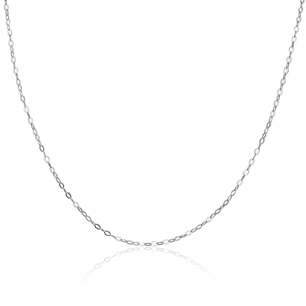 Sterling Silver 0.90mm Thin Delicate Cable Chain Necklace, 30 Inches