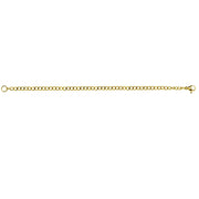 Yellow Gold Flashed Stainless Steel Chain Link Extender for Pendant Necklace Bracelet Anklet, 6 Inches
