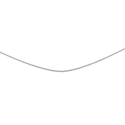 Sterling Silver 1mm Thin Cable Rolo Choker Size Chain Necklace for Pendants, 13” + 3”