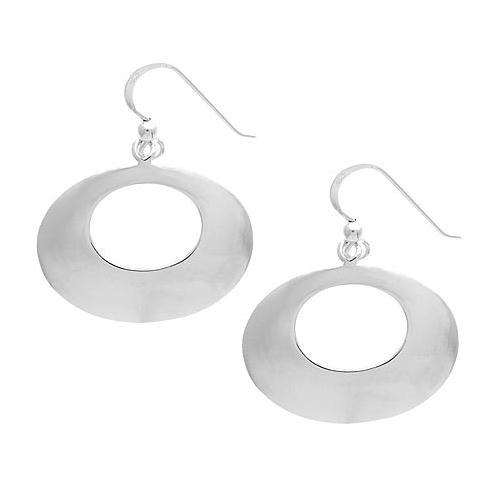 Sterling Silver Disc Dangle Earrings