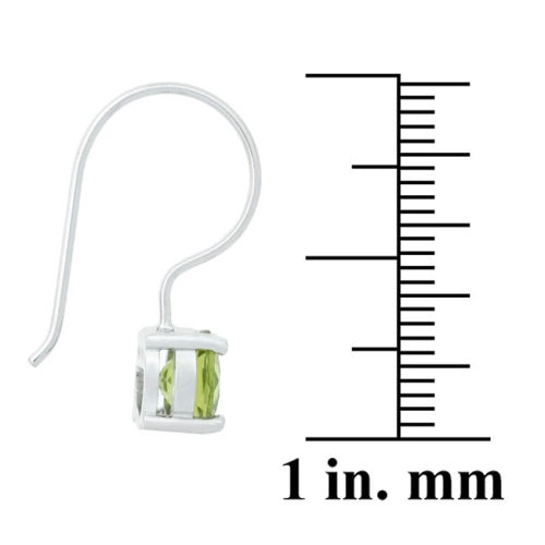 Sterling Silver 2.5 CT. Peridot Drop Earrings-2