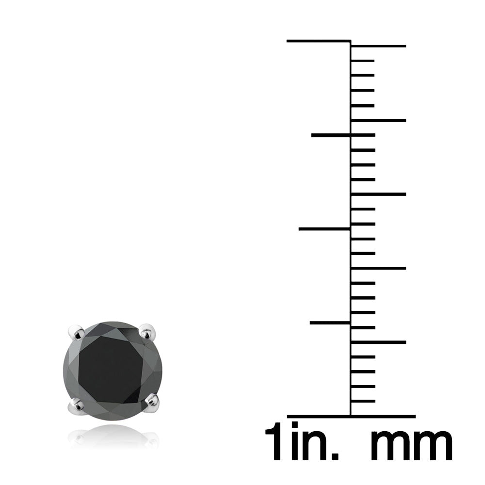 Sterling Silver Genuine Sapphire 6mm Round Stud Earrings - September Birthstone-3