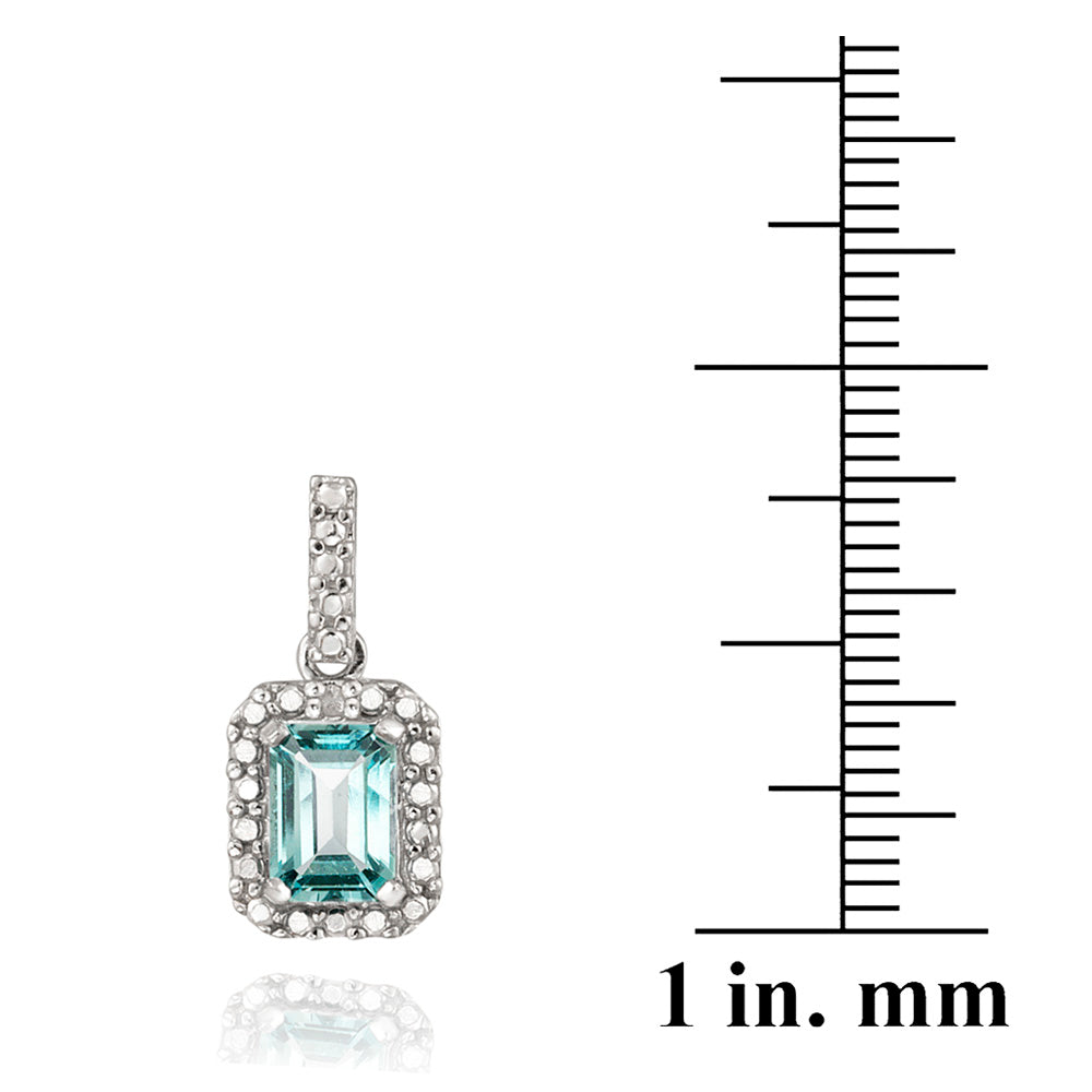 Sterling Silver 2.5ct Blue Topaz & Diamond Accent Dangle Earrings-3
