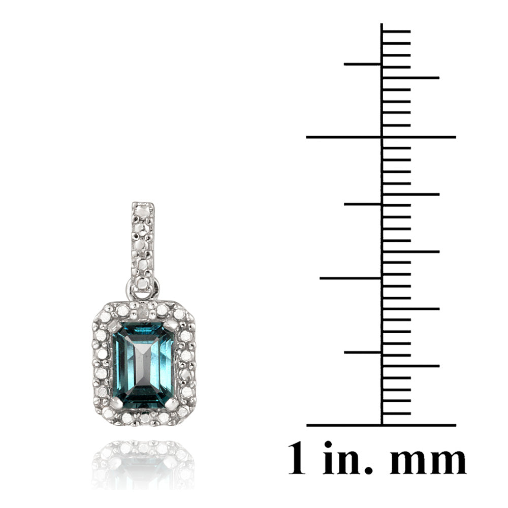 Sterling Silver 2.5ct London Blue Topaz & Diamond Accent Dangle Earrings-3