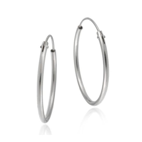 Sterling Silver Classic Hoop Earrings-2