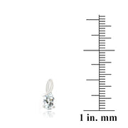 Sterling Silver 1.75ct White Topaz Teardrop Curve Stud Earrings