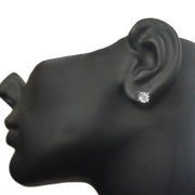Sterling Silver Diamond Accent Illusion-Set Stud Earrings