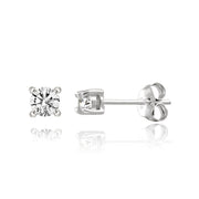 Sterling Silver 1/4 ct Diamond Stud Earrings