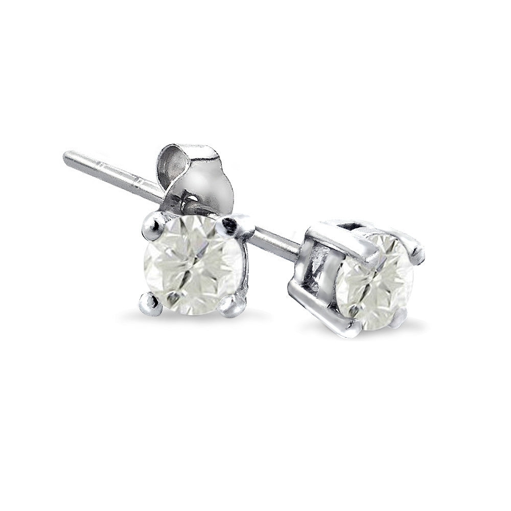 Sterling Silver 1/4 ct Diamond Stud Earrings, J-K,I3