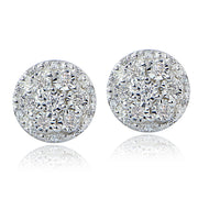 Sterling Silver 0.25ct tdw Diamond Miracle Set Cluster Earrings