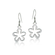 Sterling Silver Small Flower Polished Earrings