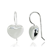 Sterling Silver Polished Heart Love Dainty Earrings