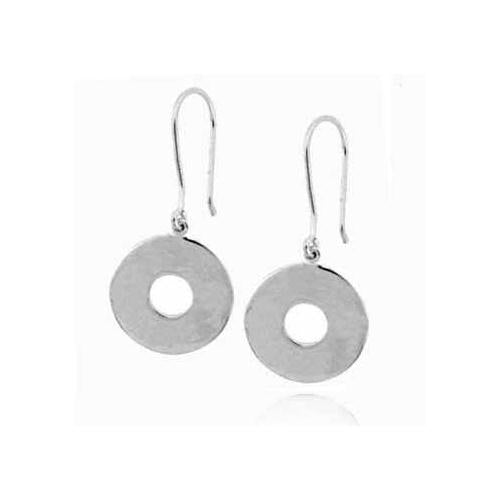 Sterling Silver Open Circle Dangle Earrings