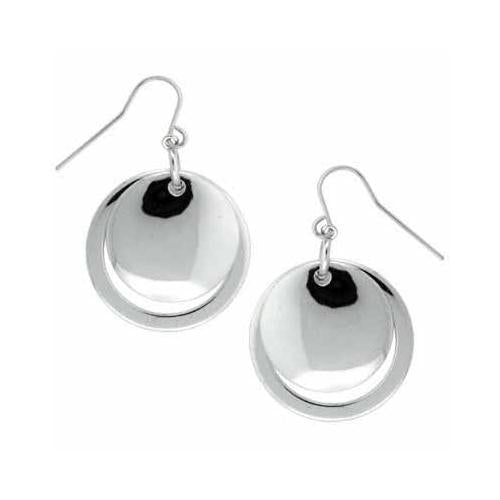 Sterling Silver Double Circle Earrings
