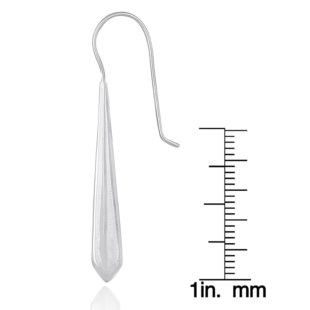 Sterling Silver Geometric Dangle Earrings-3
