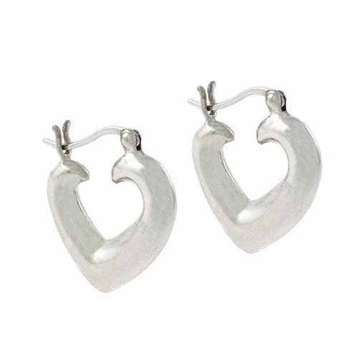 Sterling Silver Puffed Heart Earrings