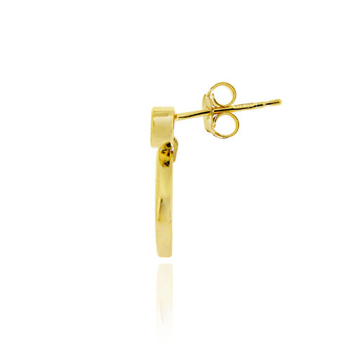 18K Gold over Sterling Silver CZ Micro Pave Earrings-2