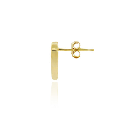 18K Gold over Sterling Silver CZ Micro Pave Heart Earrings-2