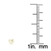 14K Yellow Gold Ball Stud Earrings, 4mm
