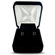 1/4 ct Round Black Diamond 14K White Gold Stud Earrings
