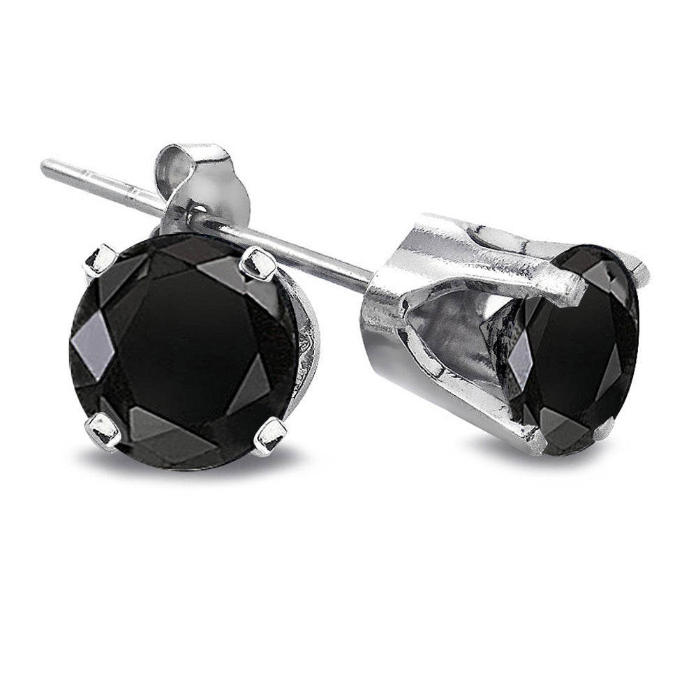 Black Diamond Round Rose Cut Lever Backs Stud Earrings hotsell in 14K Gold Available in 1/4 Ct - 4 Ct