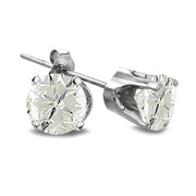 2/5 ct Round Diamond 14K White Gold Earrings, J-K, I3