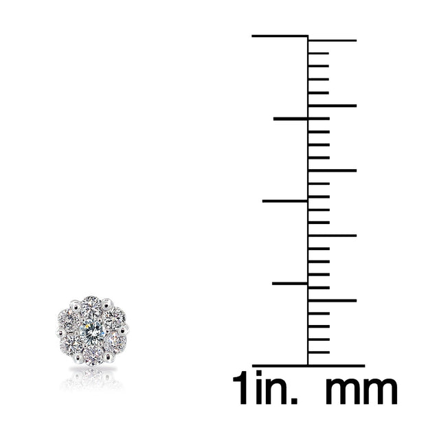 14K Gold 1/4 CT. T.w. Diamond Cluster Stud Earrings (G-H, I2)