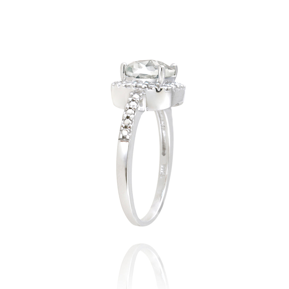 Sterling Silver 2.1ct White Topaz & Diamond Accent Square Ring-4