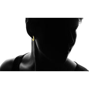 14K Gold 12mm Round Diamond-Cut Hoop Earrings
