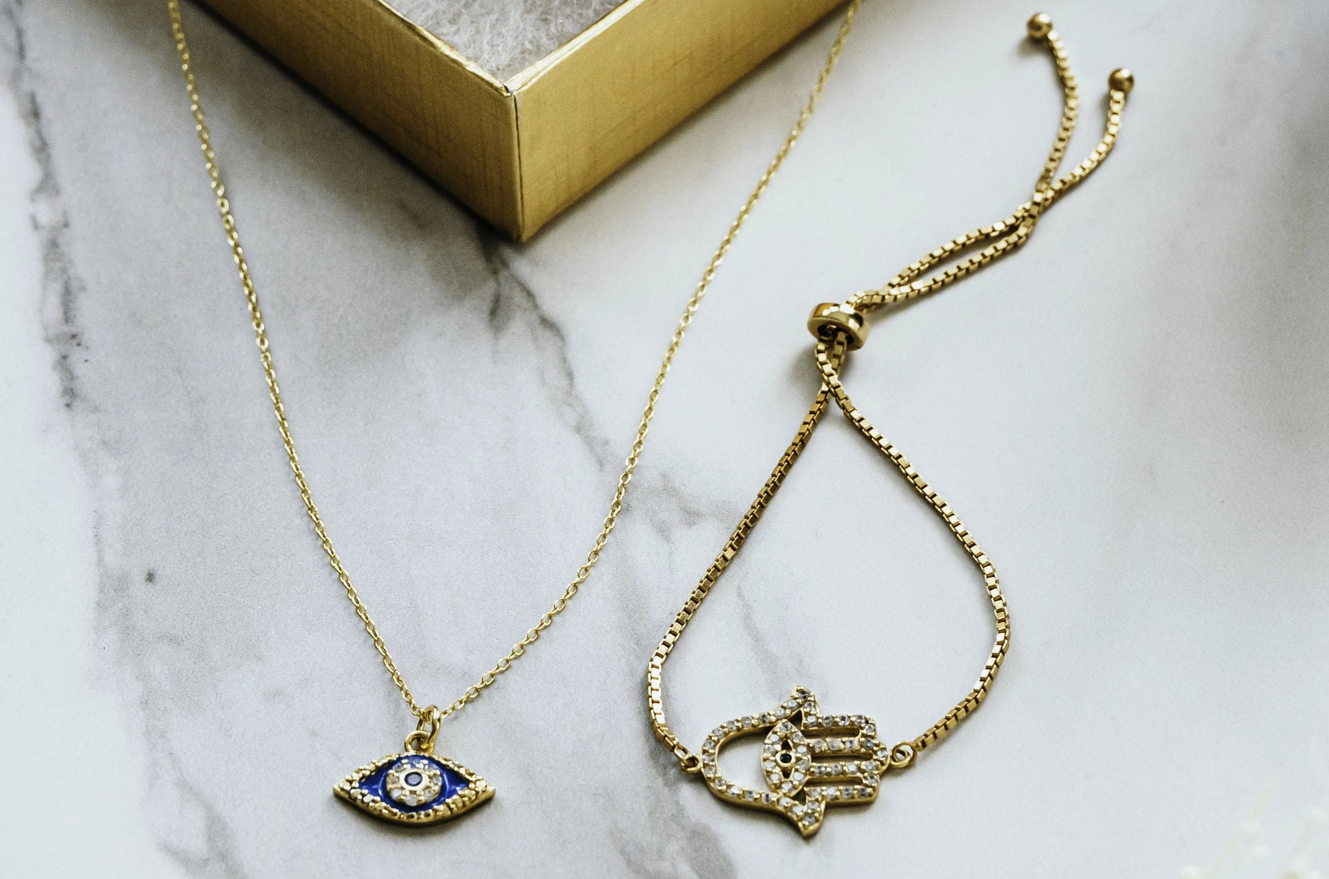 Gold Over Sterling Silver Evil Eye Holiday Gift Set