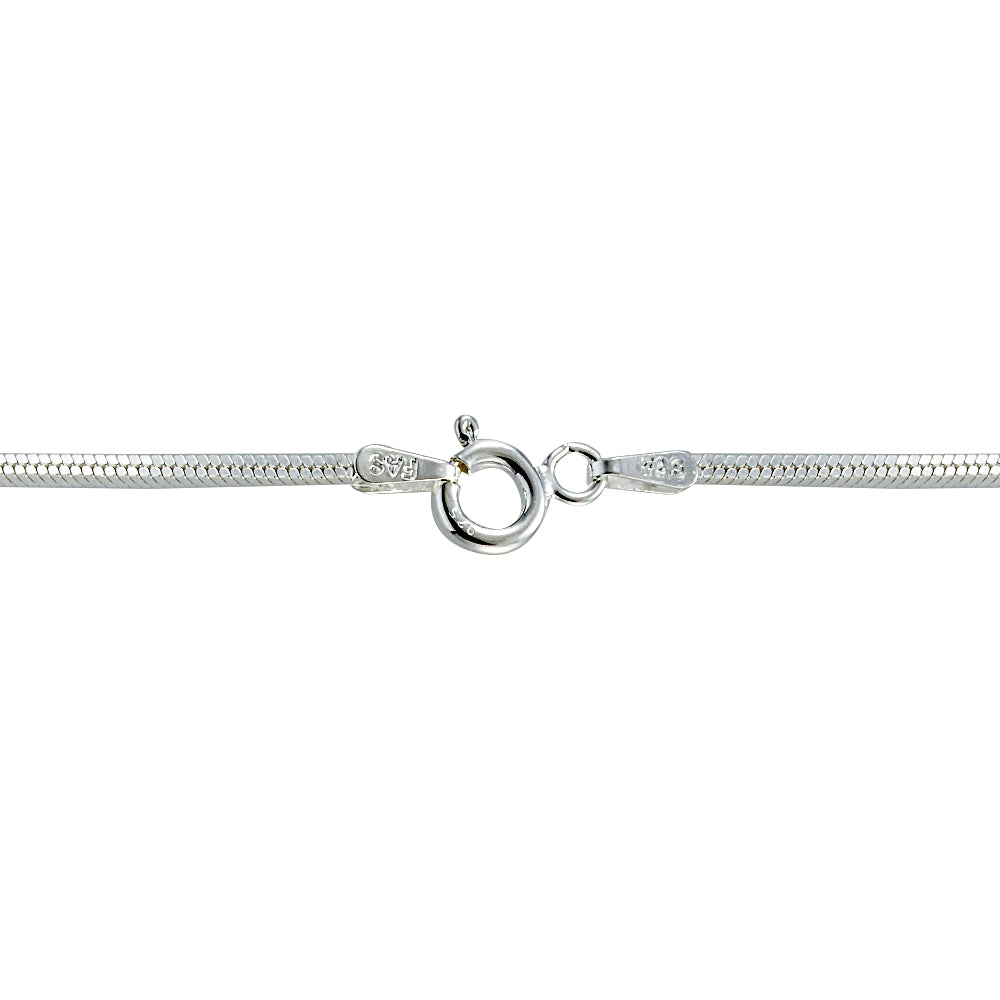 Sterling Silver Italian 1.5mm Square Box Chain Necklace for Pendants 24-Inches-2