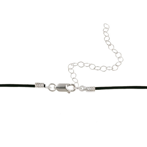 Sterling Silver Freshwater Cultured Peach Pearl on Leather Beaded Necklace-2