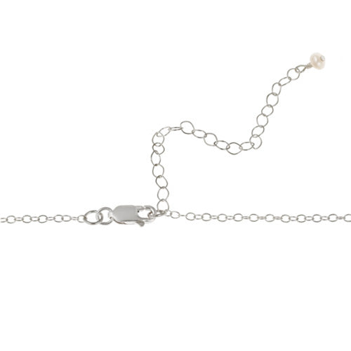 Sterling Silver Freshwater Cultured White & Peacock Pearl Dangle Necklace-2