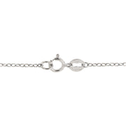 Sterling Silver CZ Round Station Necklace, 18-inch