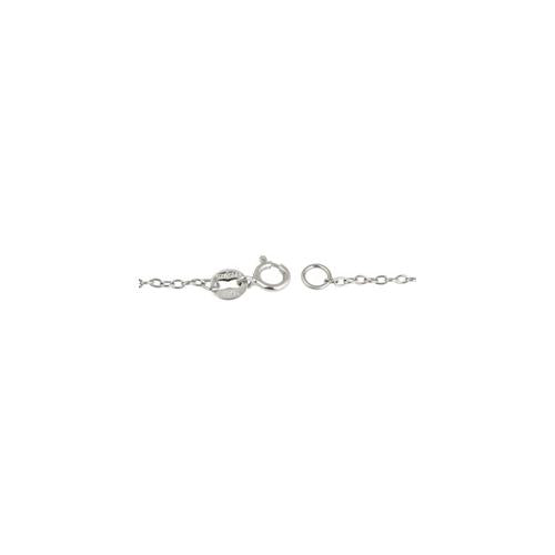 Sterling Silver CZ Flower Chain Necklace-2