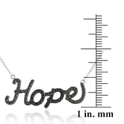 Sterling Silver 1/4ct Black Diamond "Hope" Necklace
