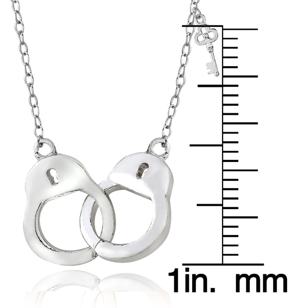 Sterling Silver Polished Handcuff Necklace