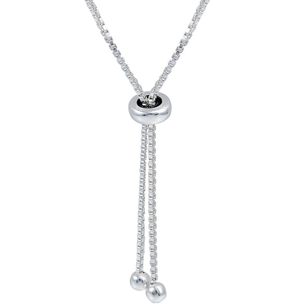 Sterling Silver Y Shape Adjustable Necklace 30 Inches
