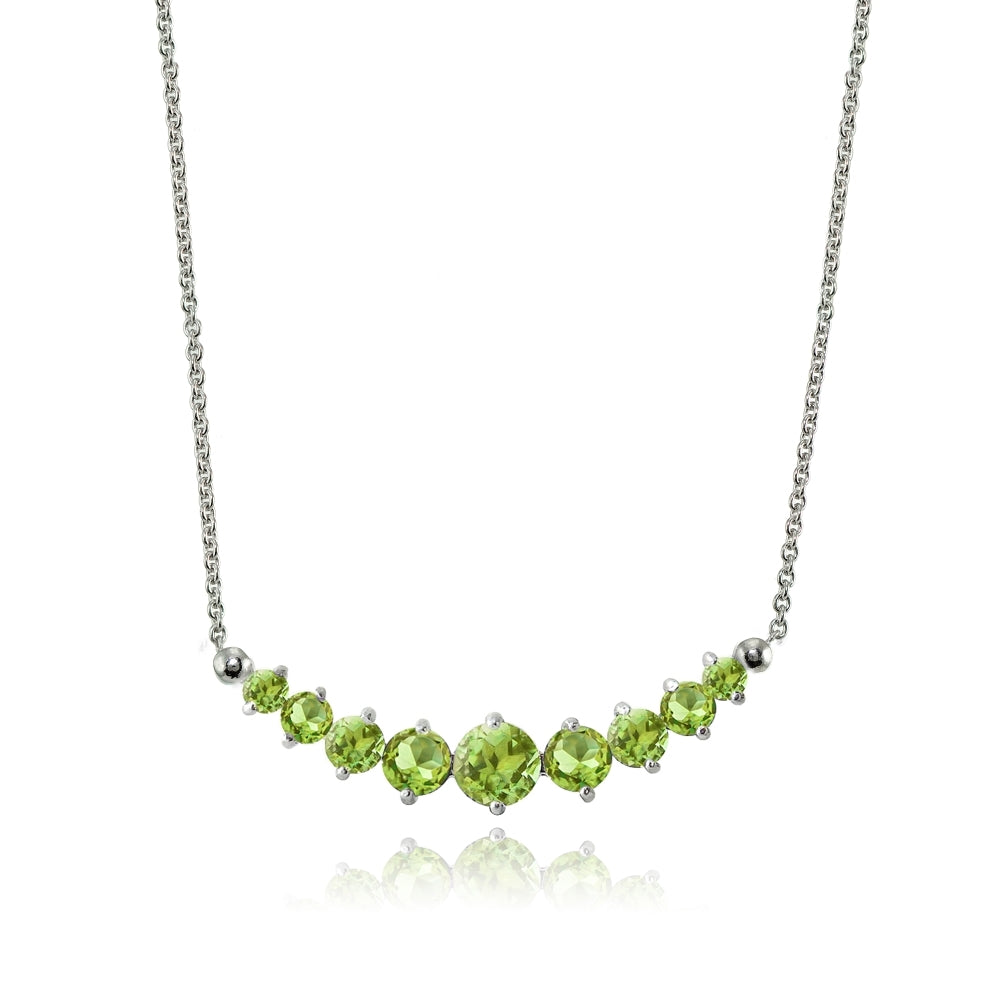 Sterling Silver Peridot Necklace
