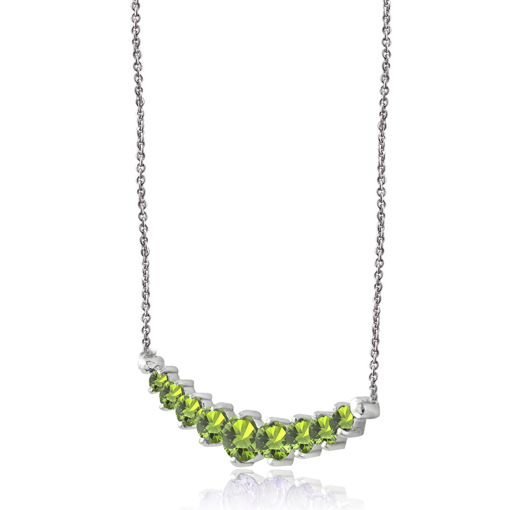 Sterling Silver Peridot Necklace-2