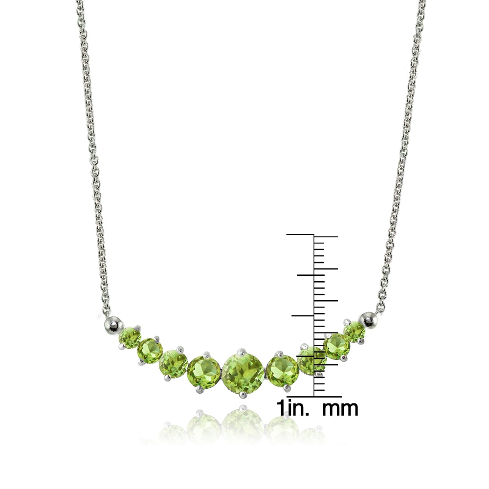 Sterling Silver Peridot Necklace-3