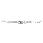 Sterling Silver 3.5mm Intertwining Hearts Link Chain Necklace, 20 Inches