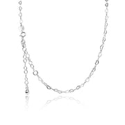 Sterling Silver Heart Link Chain Choker Necklace