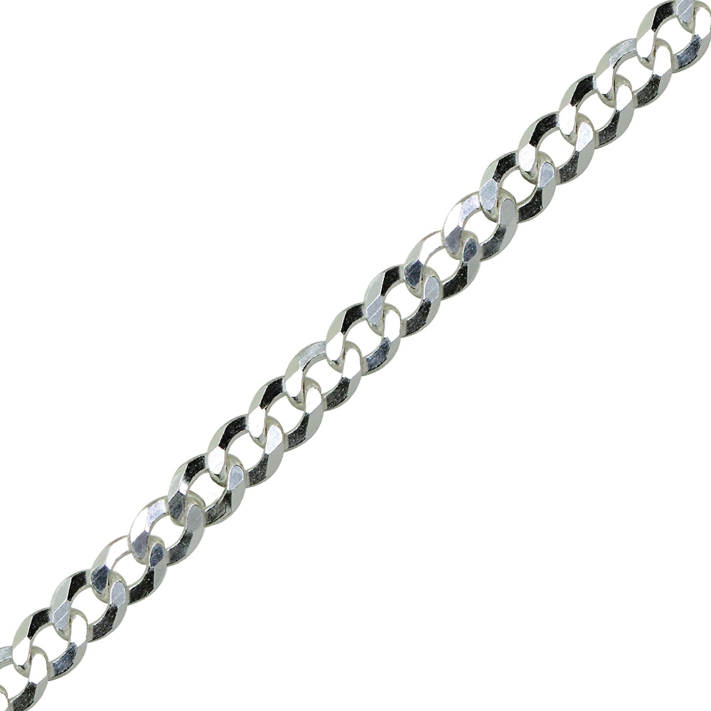 Sterling Silver Italian 3.5mm Diamond-Cut Cuban Curb Link Chain Necklace, 20 Inches-2