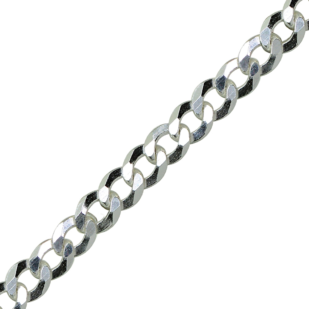 Sterling Silver Italian 4mm Diamond-Cut Cuban Curb Link Chain Necklace, 18 Inches-3